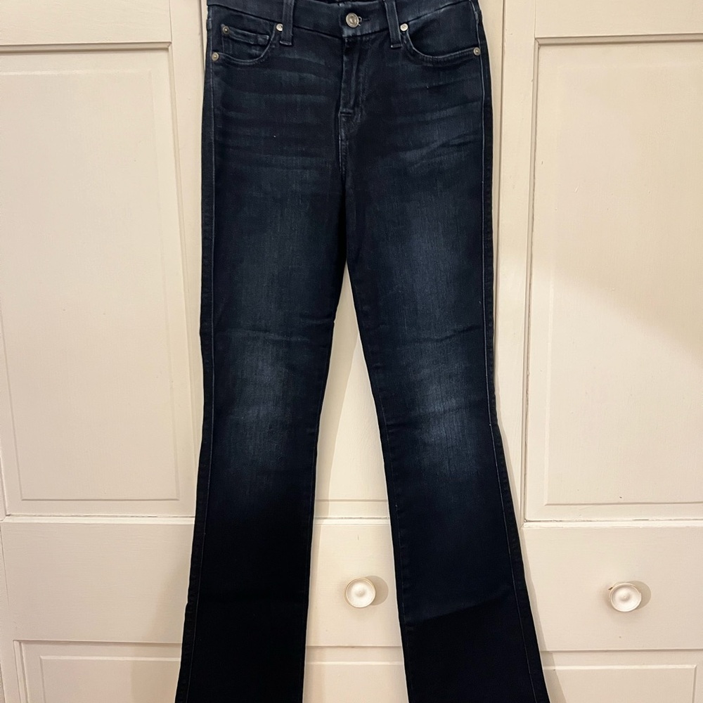 7 For All Mankind Dark Blue Flare Jeans
